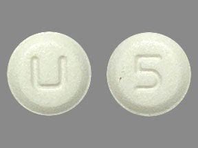  Pill with imprint 5 is White, Round and has been identified as BusPIRone Hydrochloride 5 mg. It is supplied by Major Pharmaceuticals Inc. Buspirone is used in the treatment of Anxiety; Panic Disorder and belongs to the drug class miscellaneous anxiolytics, sedatives and hypnotics . There is no proven risk in humans during pregnancy. 